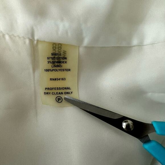 Calvin Klein NWT Winter White Spaghetti Strap Pintuck Cotton Stretch Dress Sz 2 - Picture 6 of 12